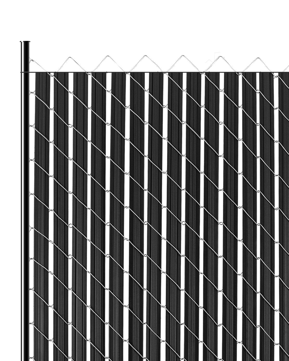 Chain Link Fence Privacy Slats Double Wall with Wings for 8' High Fence