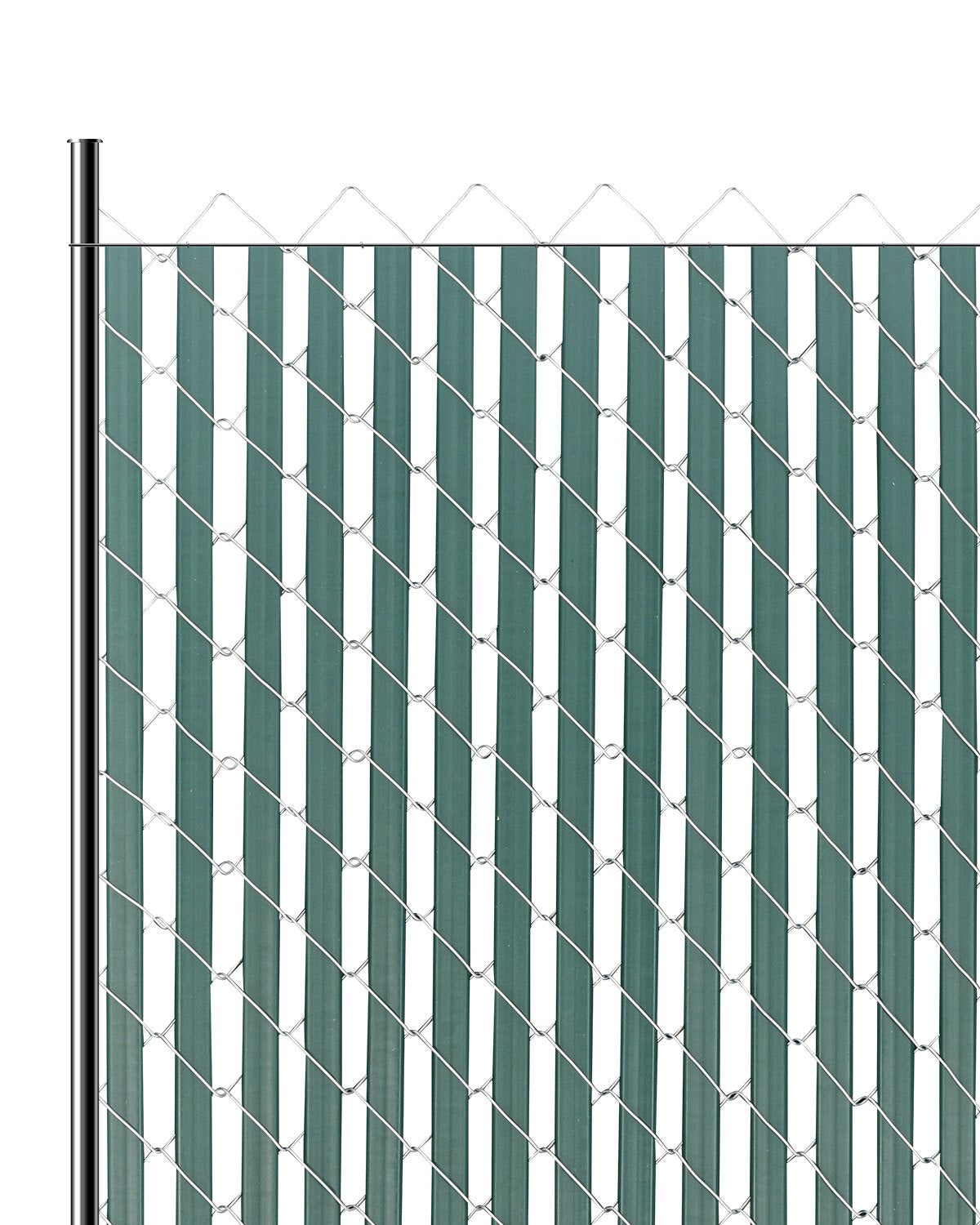 Chain Link Fence Privacy Slats Double Wall for 4' High Fence Bottom Lock