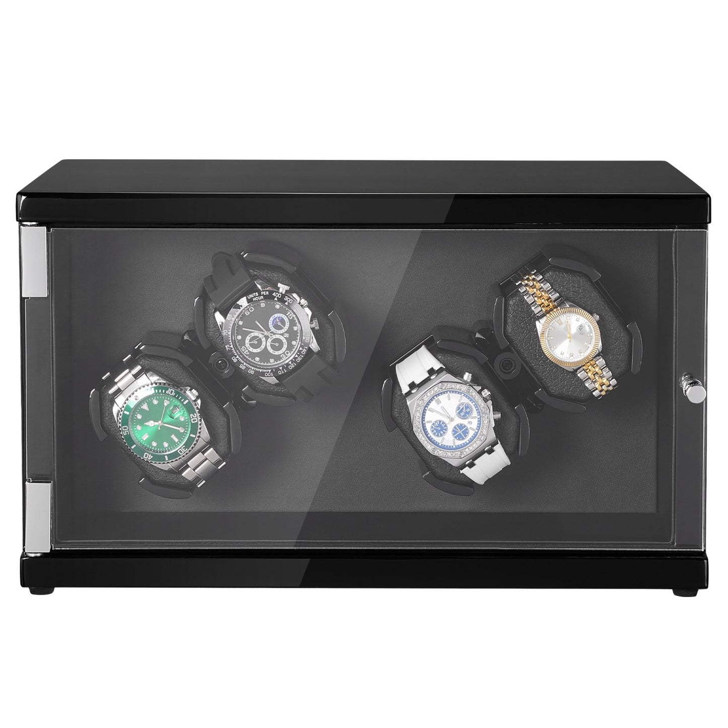 Watch Winder for 4 automatic watches with 2 silent Japanese Mabuchi motors