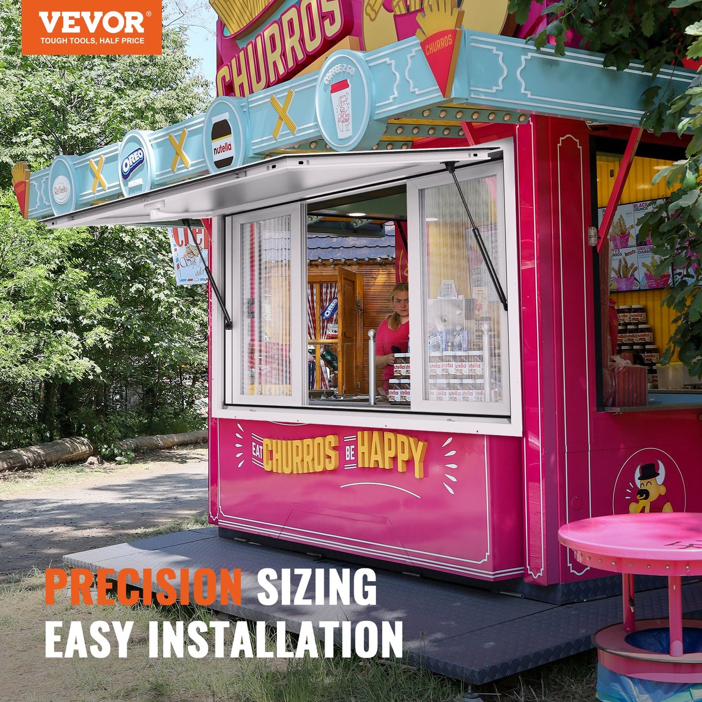 60"L x 36"W Concession Stand Serving Window Food Truck Service Awning