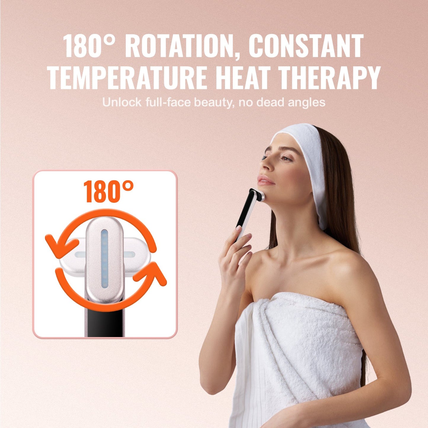 Red Light Therapy Wand 7-färgs LED-ljusterapi för ansikte, hals och ögon