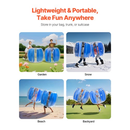 4FT/1.2M Uppblåsbara Bumperbollar PVC Body Sumo Zorbboll Utomhusspel | EU