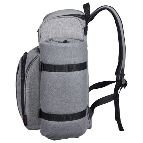 Strand-Picknick-Rucksack für 4 Personen mit Kühlfach grau | EU