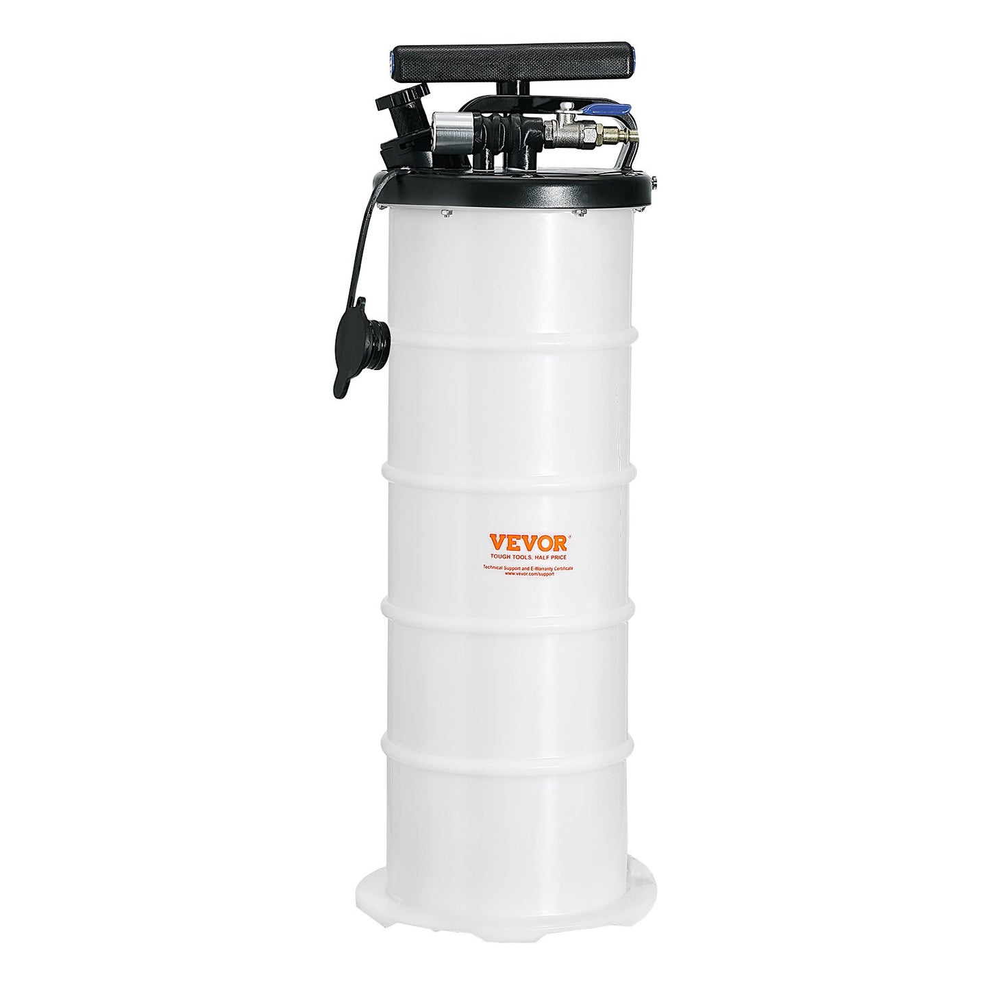 Flüssigkeitsabsauger, 1,74 Gallonen (6,5 Liter), pneumatischer/manueller Ölwechsler, Vakuum-Flüssigkeitsabsauger mit Ölmessstab und Saugschlauch, Ölabsauger-Ersatzpumpe zum Vakuumsaugen von Fahrzeugflüssigkeiten