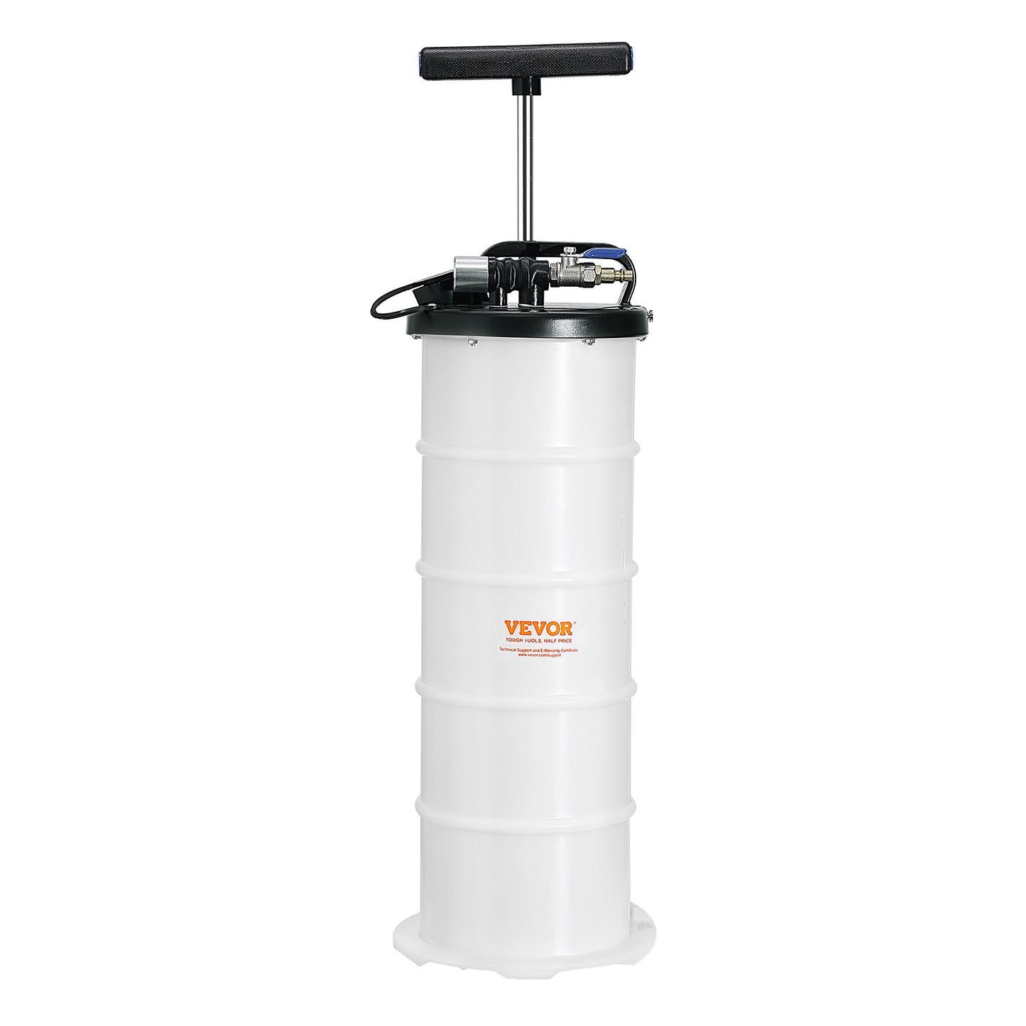 Flüssigkeitsabsauger, 1,74 Gallonen (6,5 Liter), pneumatischer/manueller Ölwechsler, Vakuum-Flüssigkeitsabsauger mit Ölmessstab und Saugschlauch, Ölabsauger-Ersatzpumpe zum Vakuumsaugen von Fahrzeugflüssigkeiten