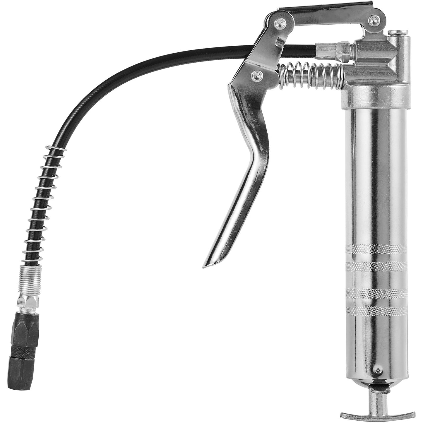 Pistol Grip Grease Gun, 3500 PSI, 4 OZ / 120 CC Kapacitet Heavy Duty Professional Grease Gun, med 11,65 tum flexibel slang 2 svarta platta kopplingar, 1 förstärkt munstycke och 2 styva metallrör