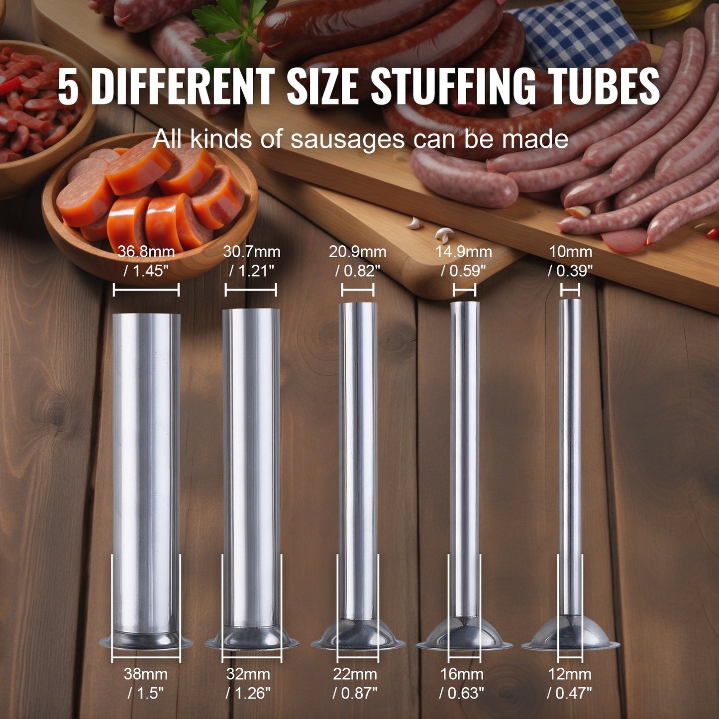 Manual Sausage Stuffer 15 L Vertical Sausage Machine 304 Stainless Steel