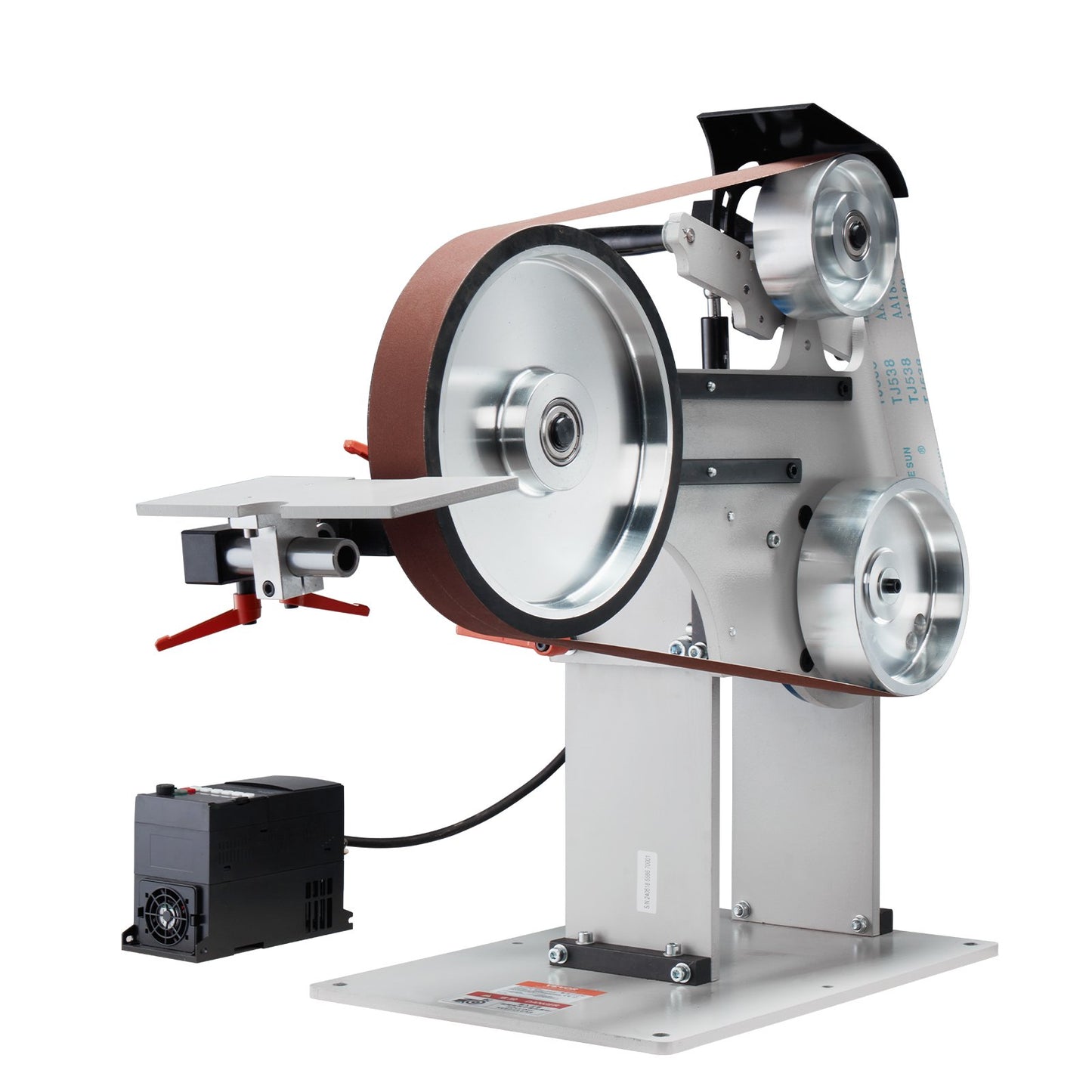 Bandslipmaskin 72 x 2-tums bandpolerare med VFD 3 slipformar