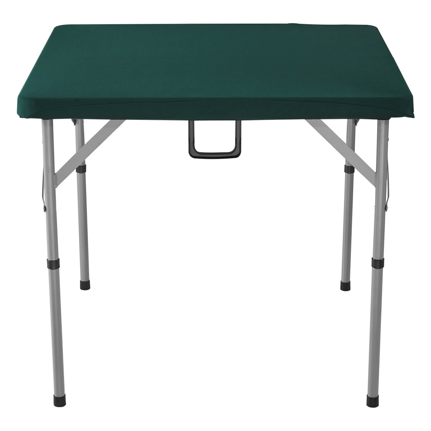 Mahjong-bord, hopfällbart 4-spelares kortbord med slitstark grön bordsskiva, bärbart dubbelfällbart fyrkantigt dominobord med bärhandtag för utomhuscamping picknickfest, 34 x 34 tum