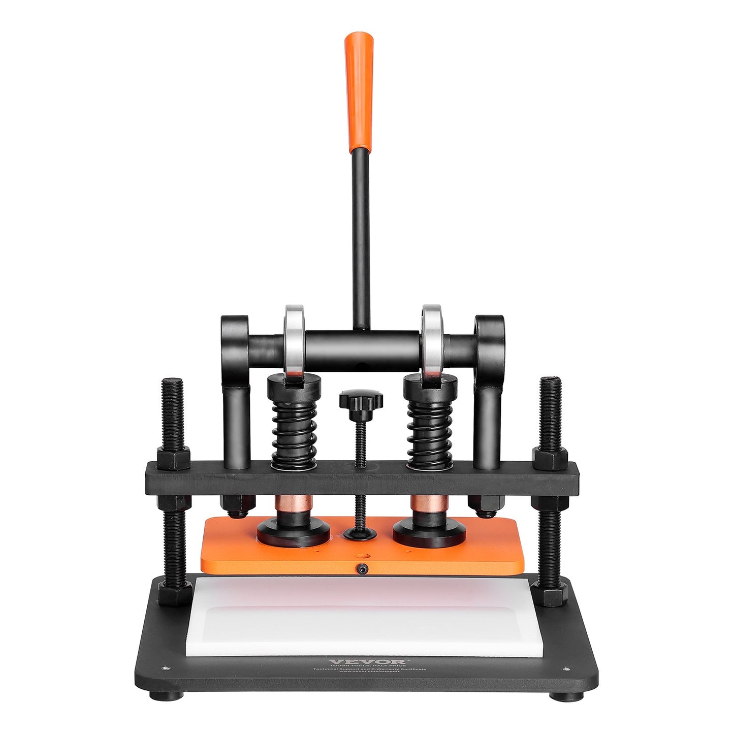 Leather Cutting Machine, 11 x 5.5 Inch Embossing Plate Manual Puncher, 0.47 Inch Pressure Impact Leather Embossing Machine, Double Guide Shaft Punching Machine for Various Materials