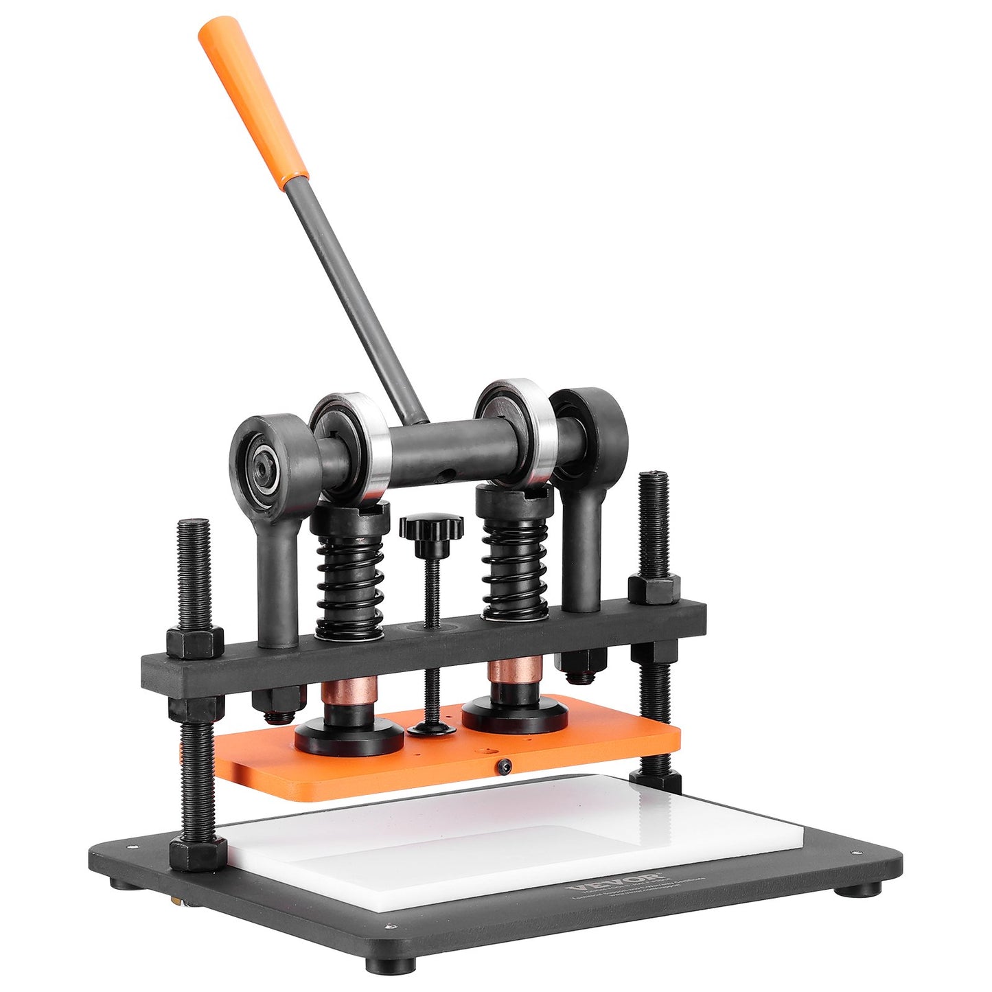Leather Cutting Machine, 11 x 5.5 Inch Embossing Plate Manual Puncher, 0.47 Inch Pressure Impact Leather Embossing Machine, Double Guide Shaft Punching Machine for Various Materials