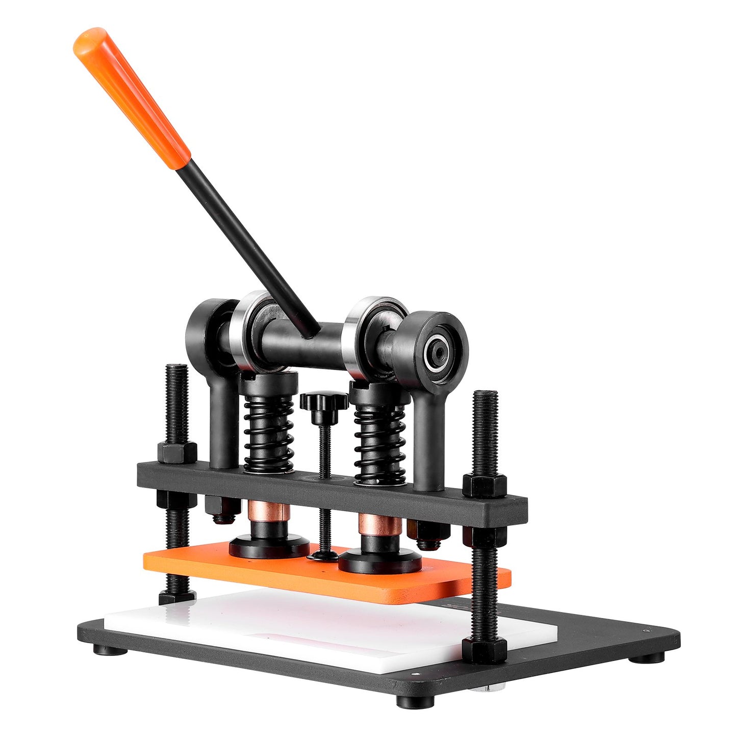 Leather Cutting Machine, 11 x 5.5 Inch Embossing Plate Manual Puncher, 0.47 Inch Pressure Impact Leather Embossing Machine, Double Guide Shaft Punching Machine for Various Materials