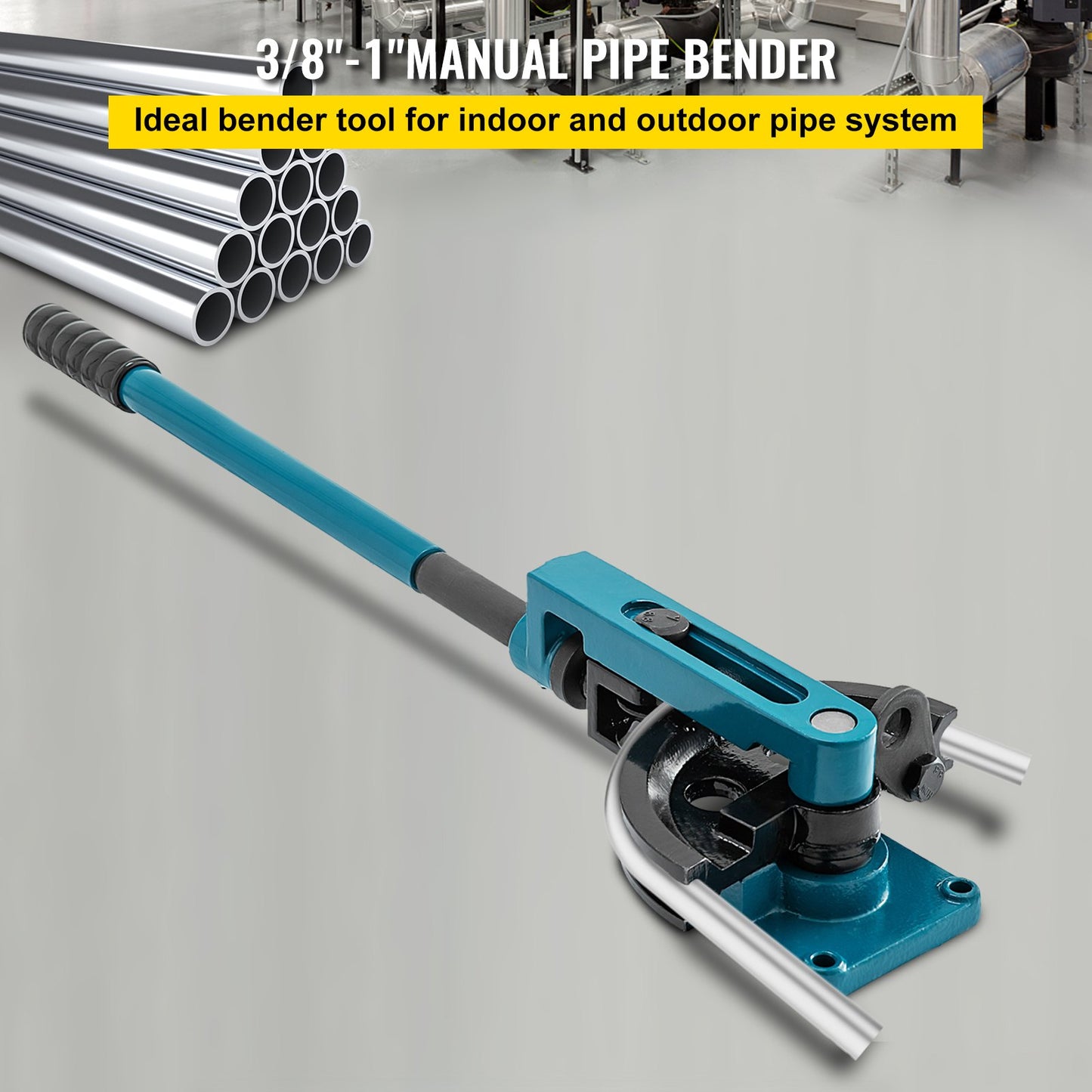 Rörbockare 3/8 till 1 tum Rörbockare Rörbockare 10 till 25 mm Böjformare Rörbockningssats 7 runda stansar Storlek för kopparmässing Aluminiumrör i rostfritt stål