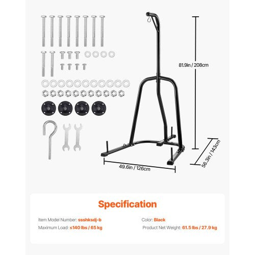 Heavy Duty Punching Bag Frame Boxing Rack Steel For Gym Fitness | EU