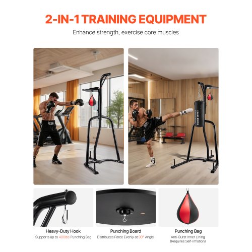 2 i 1 Heavy Duty boxningssäck Ram Boxning Stansning Fitnessställ Stål | EU