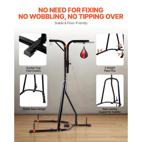 2 i 1 Heavy Duty boxningssäck Ram Boxning Stansning Fitnessställ Stål | EU