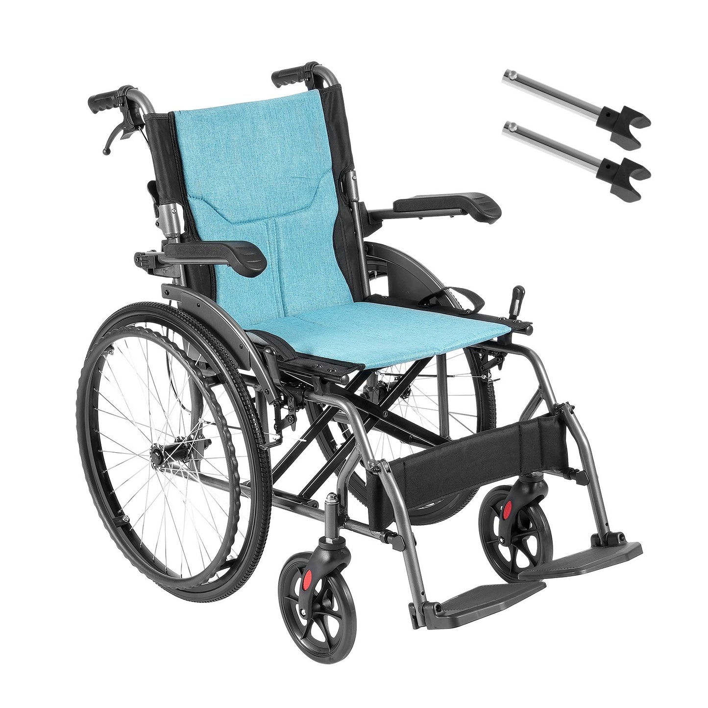 Rullstol aluminiumlegering Ultralätt 18-in bred sits 250lbs