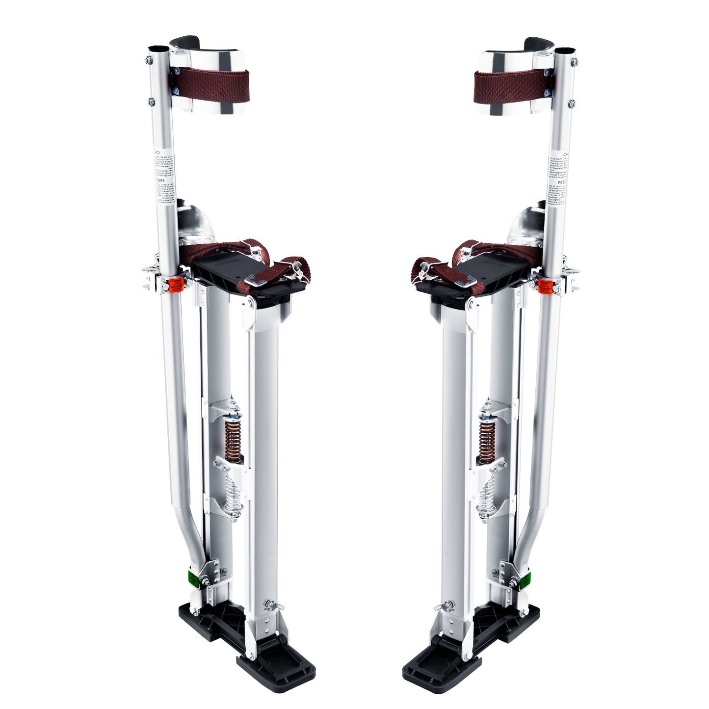 Gips styltor, 24''-40'' justerbara verktygsstyltar i aluminium med skyddande knäskydd, hållbara och halkfria arbetsstyltor för plåtmålning, promenader, tejpning, silver
