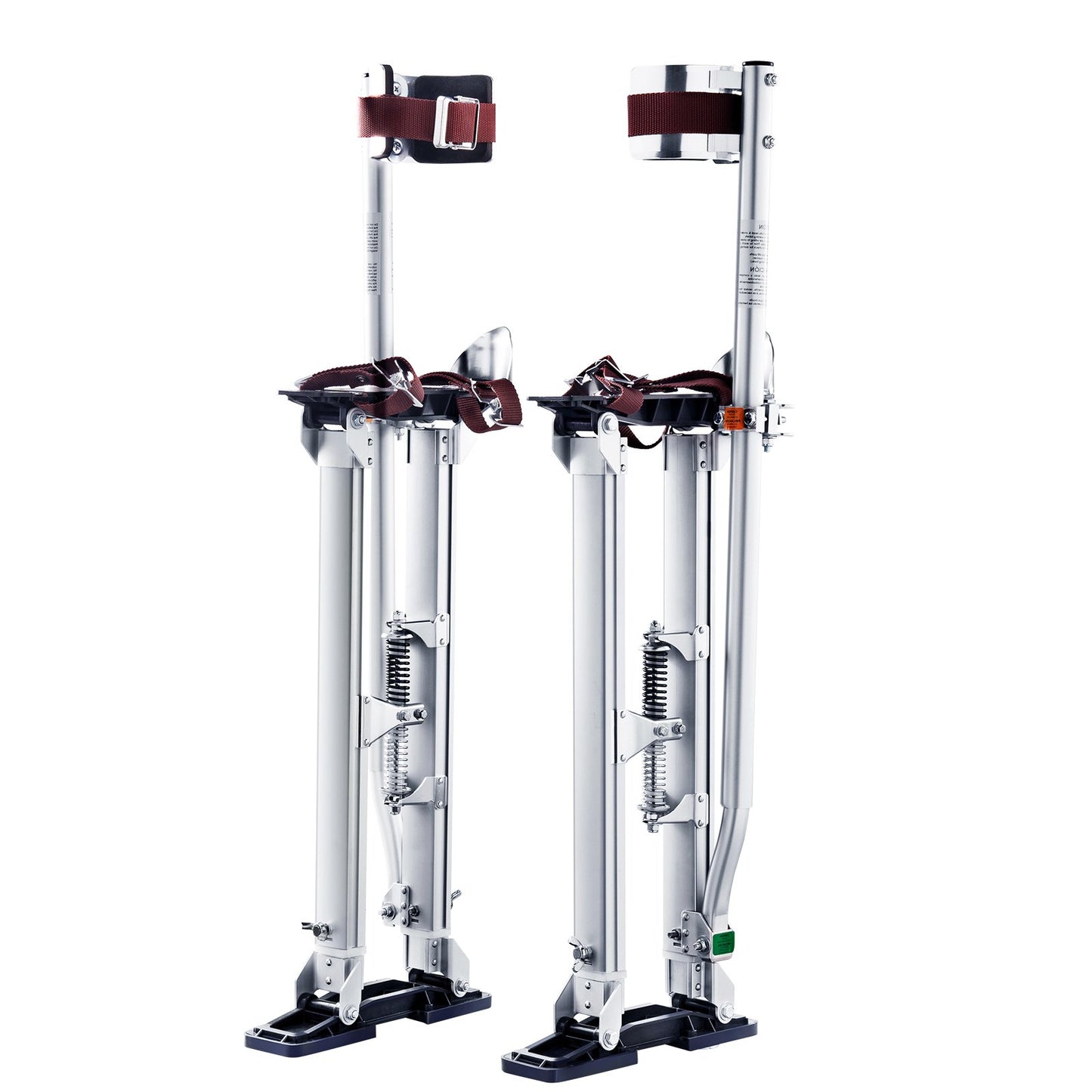 Gips styltor, 24''-40'' justerbara verktygsstyltar i aluminium med skyddande knäskydd, hållbara och halkfria arbetsstyltor för plåtmålning, promenader, tejpning, silver