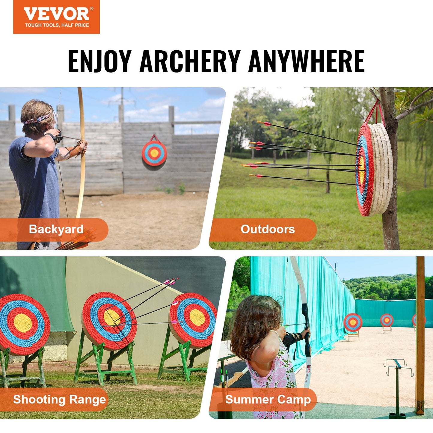 Archery Target, 5 Layers 20" Arrow Target, Traditional Solid Straw, Round Archery Target, Bow Target Shooting, Handmade Arrow Targets, Colored Rope Target for Backyard Outdoor Hunting