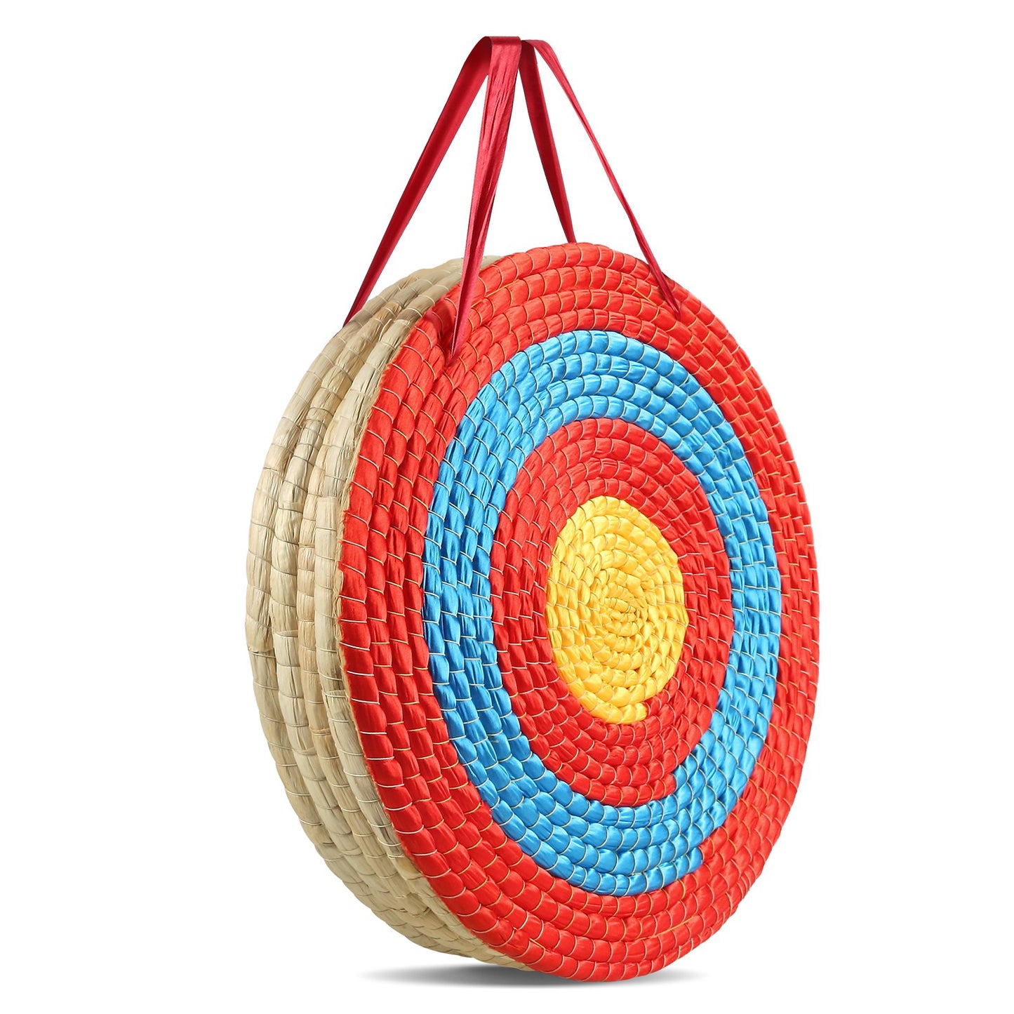 Archery Target, 5 Layers 20" Arrow Target, Traditional Solid Straw, Round Archery Target, Bow Target Shooting, Handmade Arrow Targets, Colored Rope Target for Backyard Outdoor Hunting