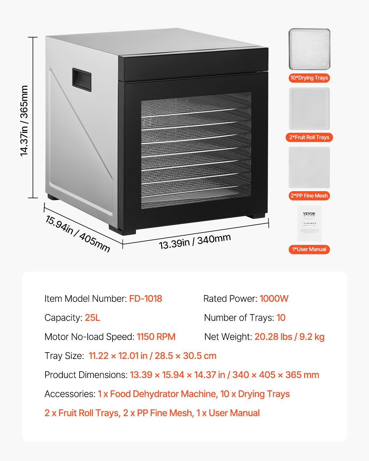 10 schalen Lebensmittel Trockner Maschine Edelstahl 1000W Jerky Obst Trocknen
