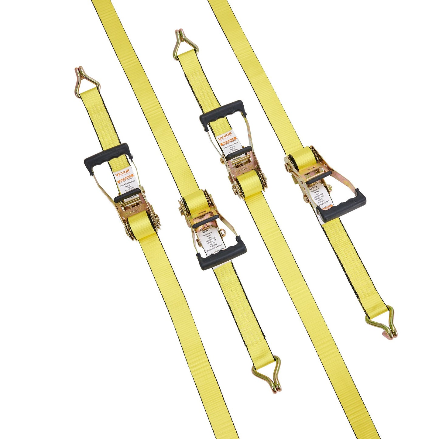 Ratschen-Spanngurte (4er-Pack), 10.000 lb Bruchfestigkeit, Doppel-J-Haken, inkl. 4 Premium-Ratschen-Spanngurte 2" x 27" mit gepolsterten Griffen, zum Transportieren sicherer Ladungen, Haushaltsgeräte, Rasengeräte
