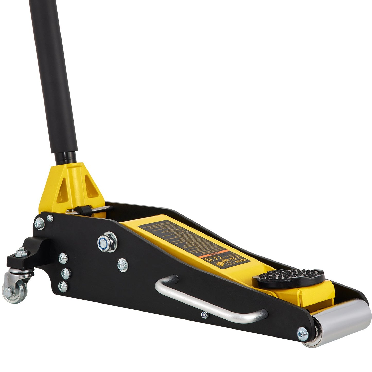 Floor jack, 1.5 ton low profile floor jack, aluminum and steel racing floor jack with dual piston quick lift pump, floor jack lifting range 80 mm-365 mm