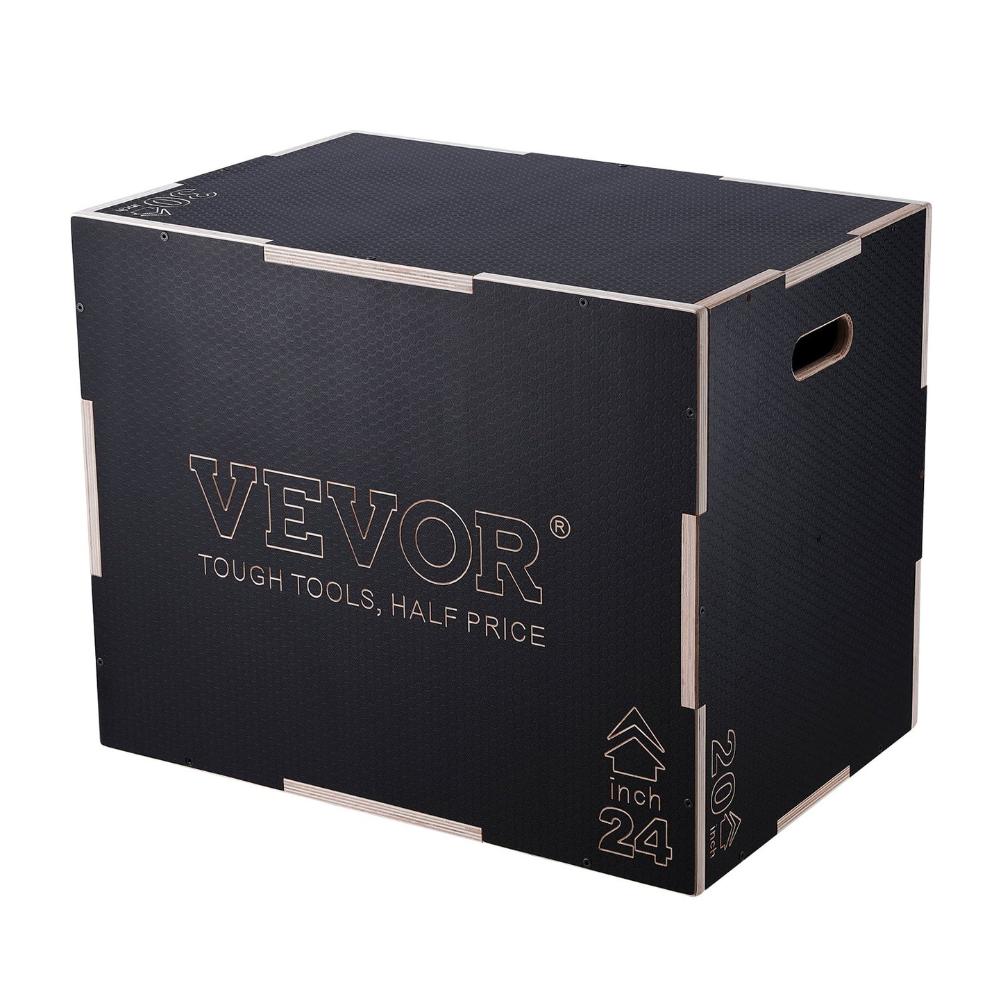 3-in-1-Plyometrische Sprungbox, 30/24/20 Zoll Plyo-Box, Plattform- und Sprung-Agility-Box, rutschfeste Fitness-Übungs-Step-Up-Box für das Training im Heim-Fitnessstudio, Cardio-Krafttraining, Schwarz
