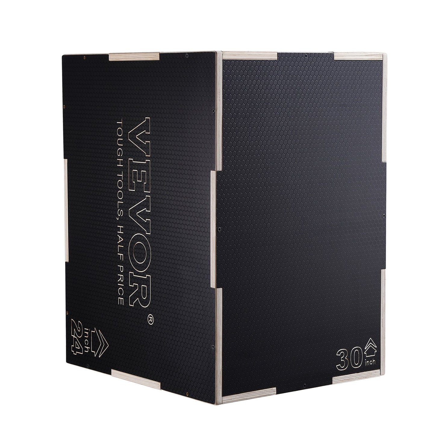 3-in-1-Plyometrische Sprungbox, 30/24/20 Zoll Plyo-Box, Plattform- und Sprung-Agility-Box, rutschfeste Fitness-Übungs-Step-Up-Box für das Training im Heim-Fitnessstudio, Cardio-Krafttraining, Schwarz