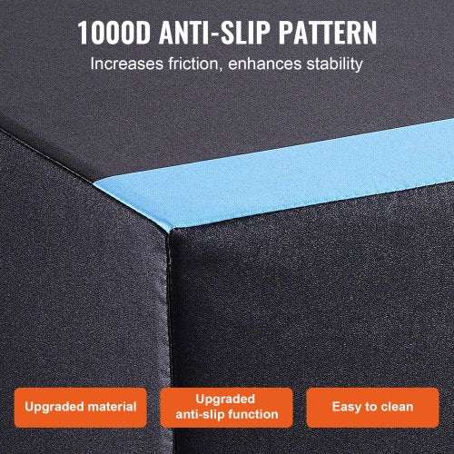 3 in 1 Plyometric Jump Box, 30/24/20 Inch Cotton Plyo Box, Platform & Jumping Agility Box, Anti-Slip Fitness Exercise Step Up Box for Home Gym Workout, Cardio Strength Training, Black | EU