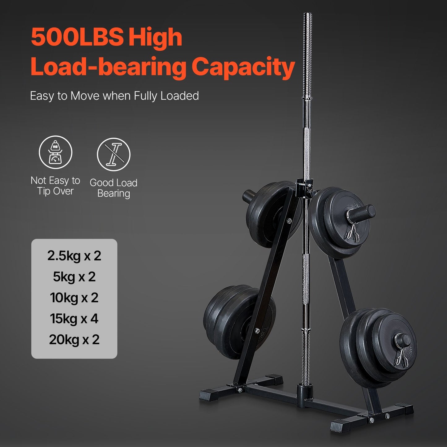 Weight Plate Stand Weight Plate Tree Home Gym Barbell Storage Rack 2 Inch