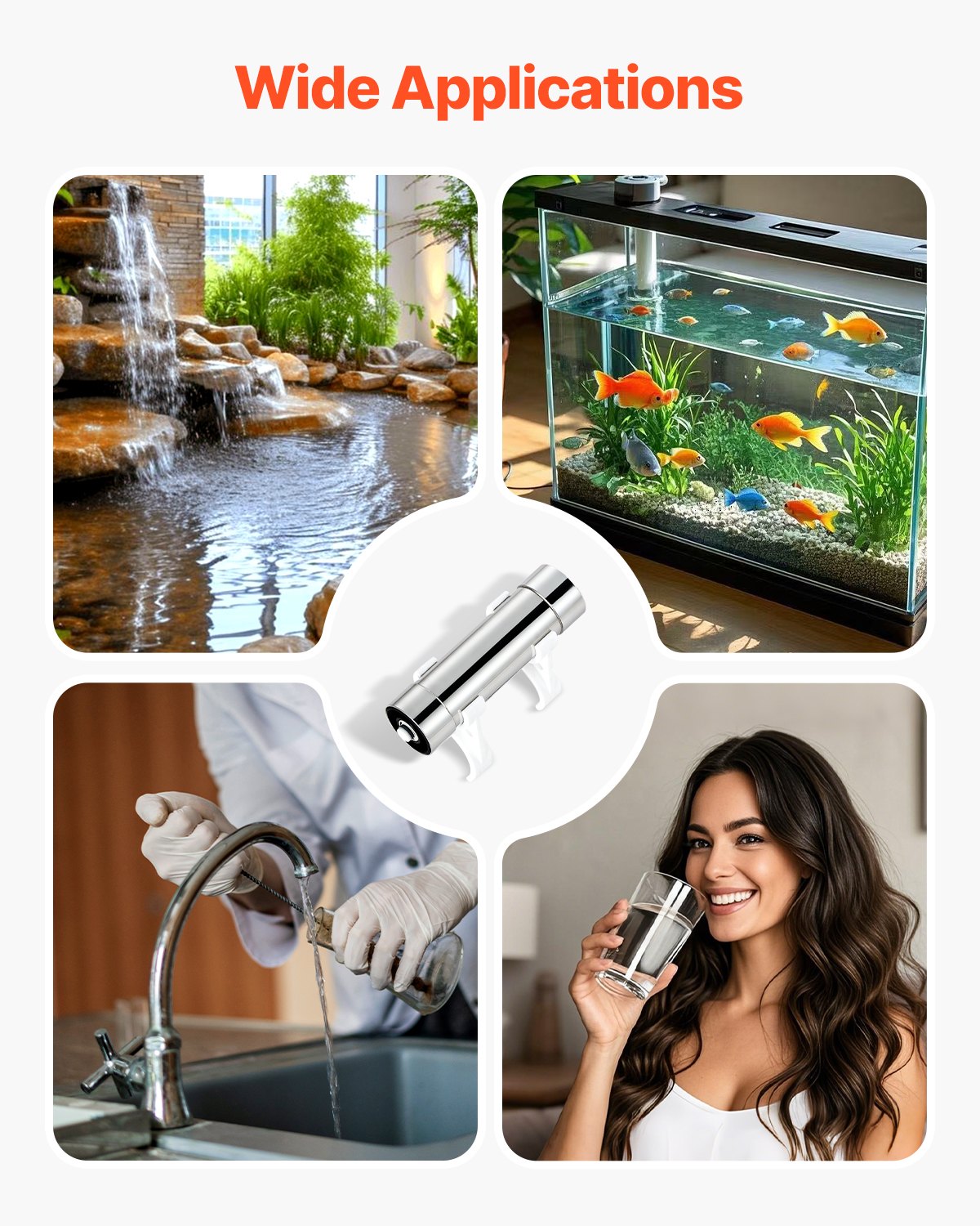 220V 8W UV Water Purifier 1GPM Ultraviolet Water Purifier Filter
