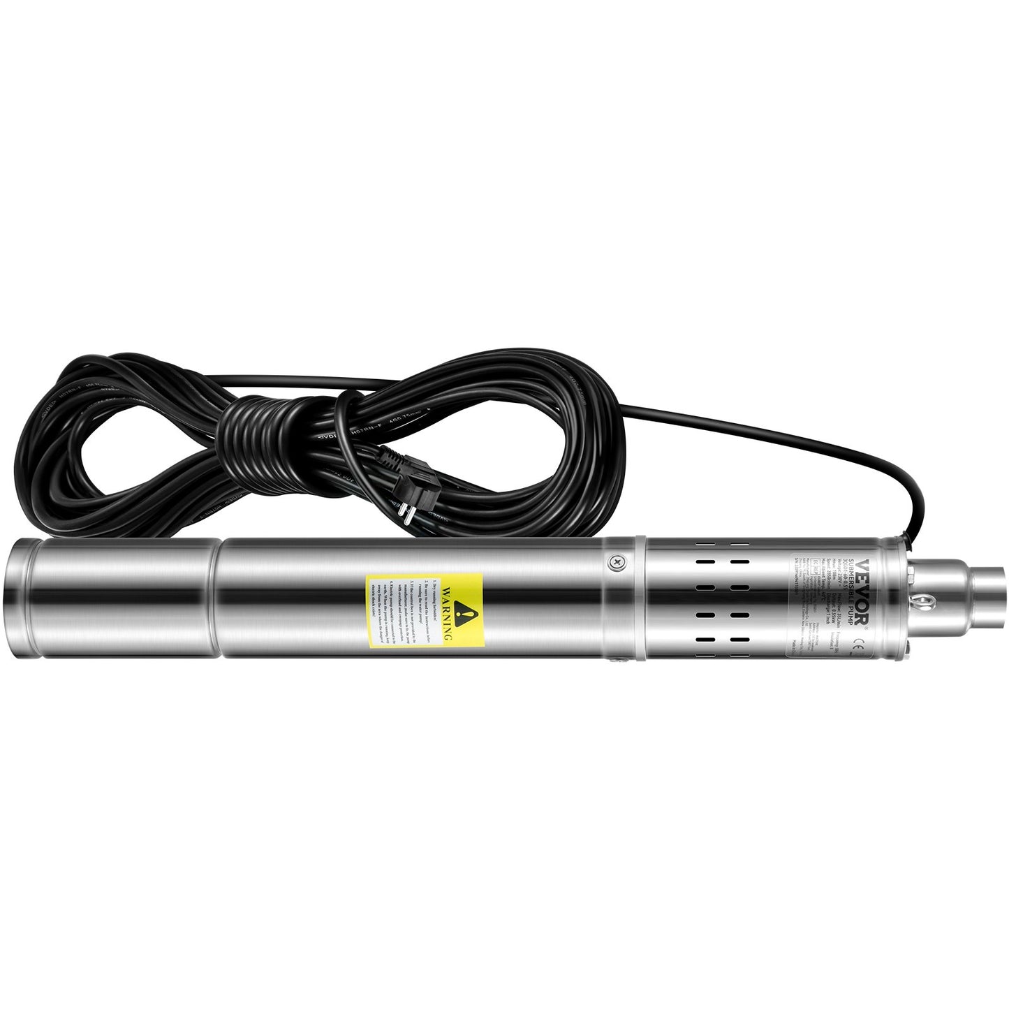 Dränkbar pump med djup brunn, 550W 230V/50Hz, 35L/min 108 m Huvud Sandbeständig <5%, 20 m elkabel, 7,6 cm vattenpumpar i rostfritt stål för industri, bevattning och hemmabruk, IP68 vattentät