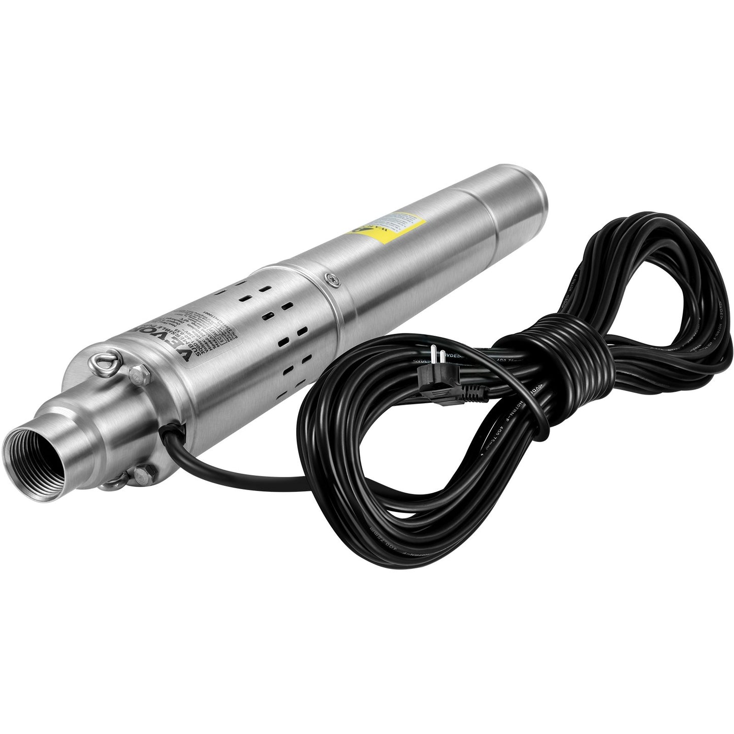 Dränkbar pump med djup brunn, 550W 230V/50Hz, 35L/min 108 m Huvud Sandbeständig <5%, 20 m elkabel, 7,6 cm vattenpumpar i rostfritt stål för industri, bevattning och hemmabruk, IP68 vattentät