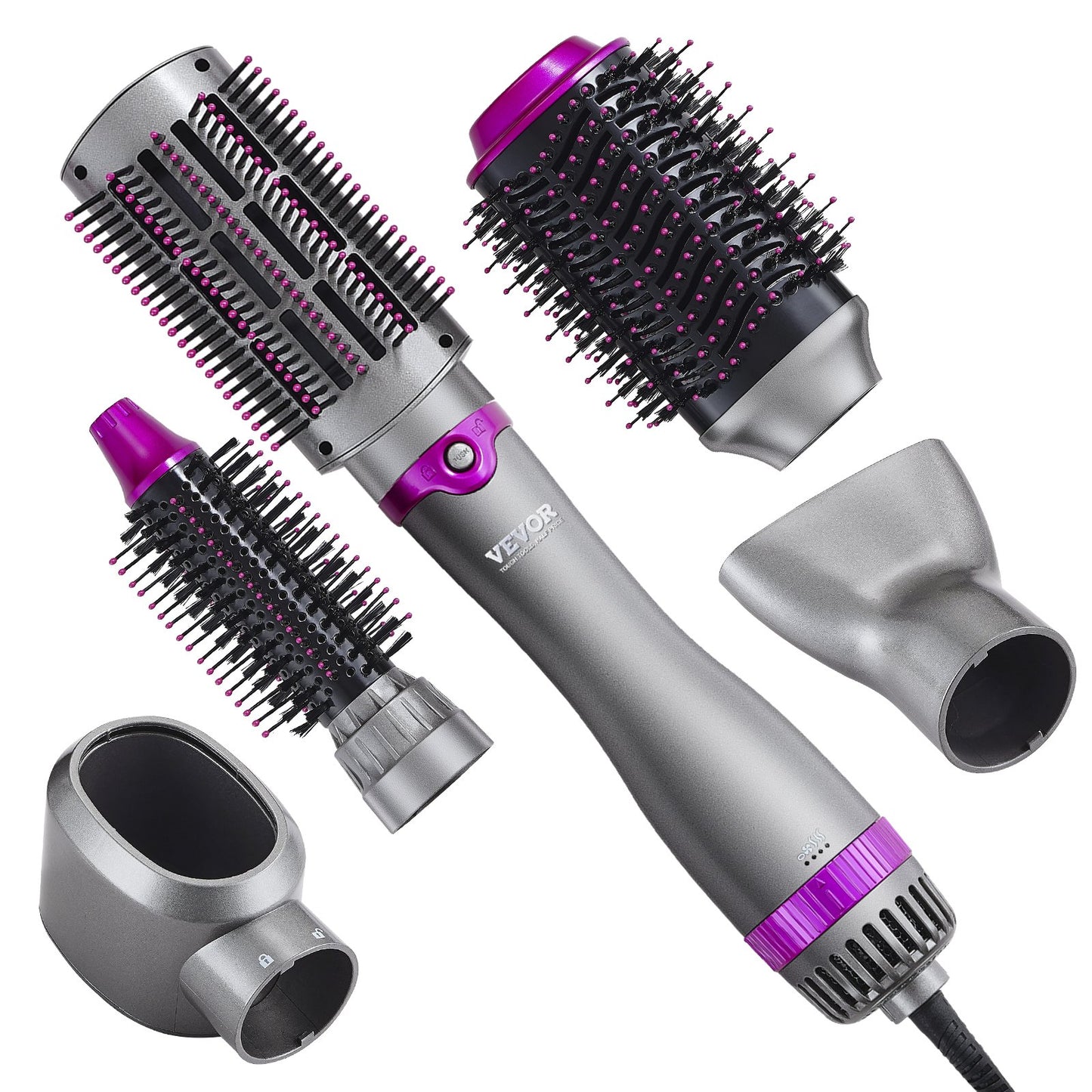 Hårtorkborste 5-i-1 Hot Hair Styler Uppgraderad negativ jon för curling