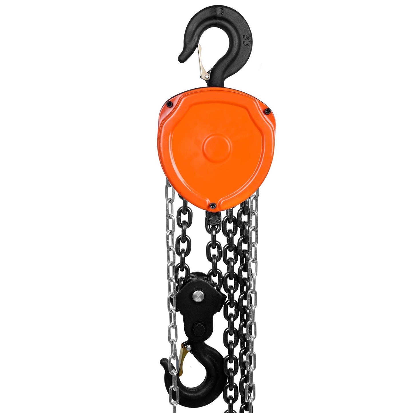 Manual Chain Hoist, 2 Ton 4400 lbs Capacity 10 FT Come Along, G80 Galvanized Carbon Steel with Double Lock Brake, Automatic Chain Guide and 360° Rotating Hook, for Garage Factory Dock