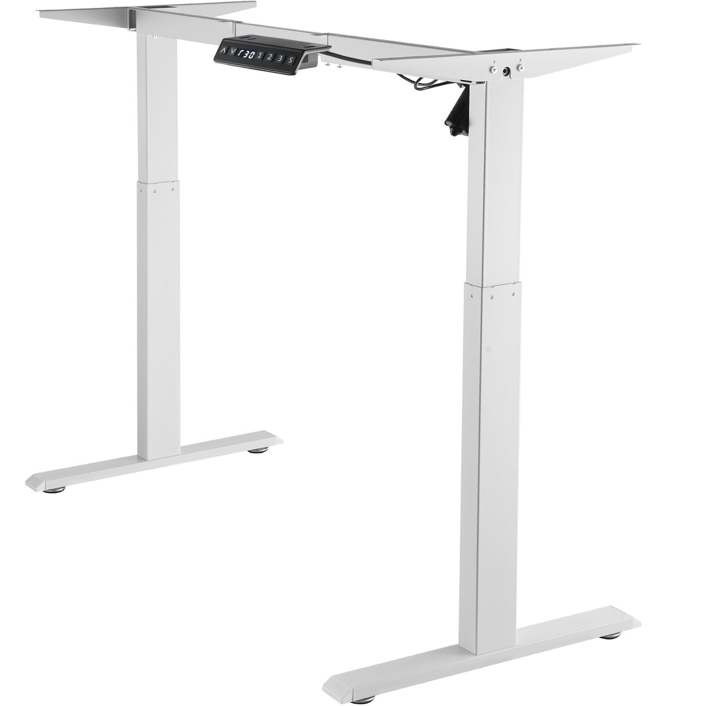 Elektrischer Stehpult-Stativ, verstellbar, 70 – 117 cm H, Arbeitsplatz, Weiß