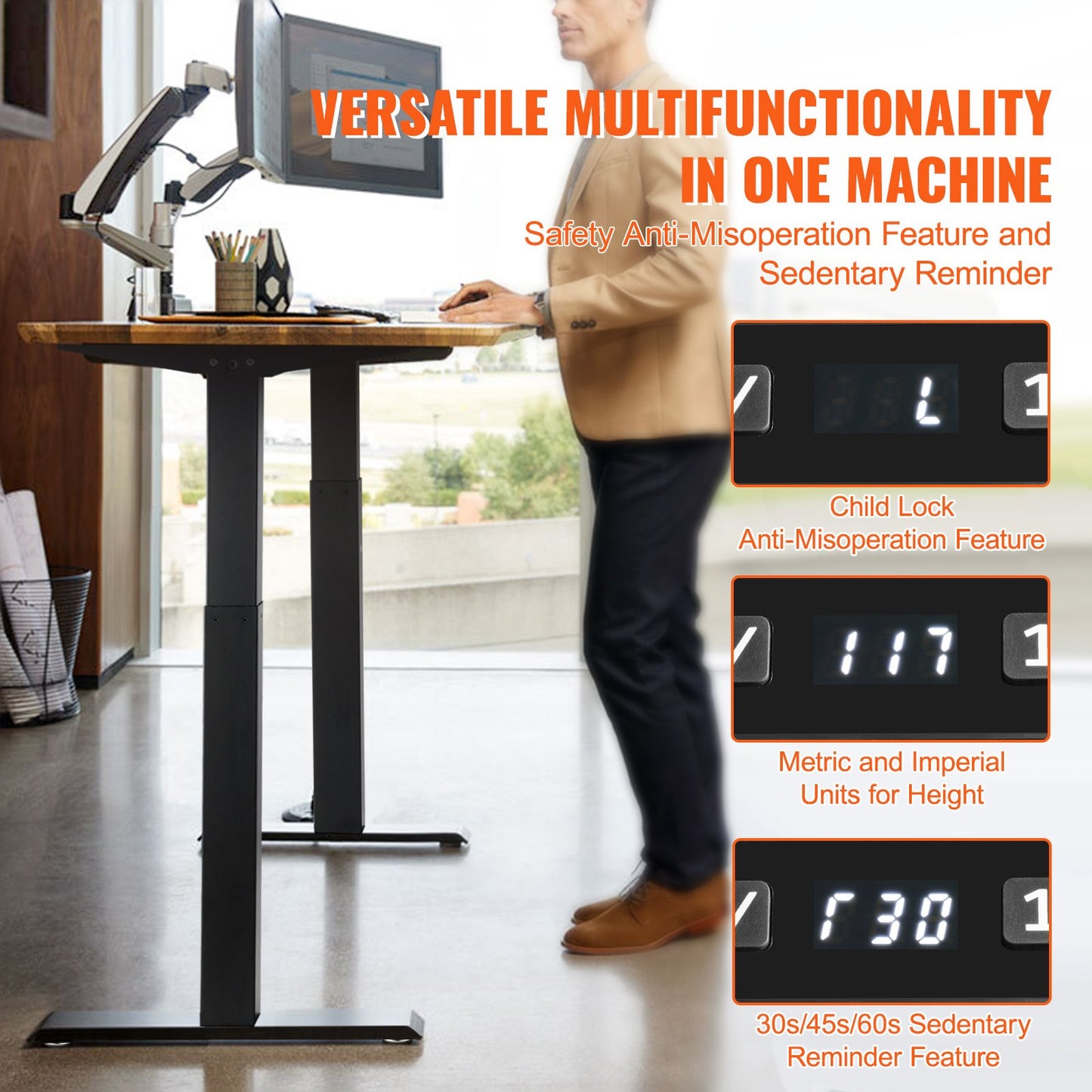 Elektrischer Stehpultständer Verstellbarer 70-117 cm H Ständer Workstation