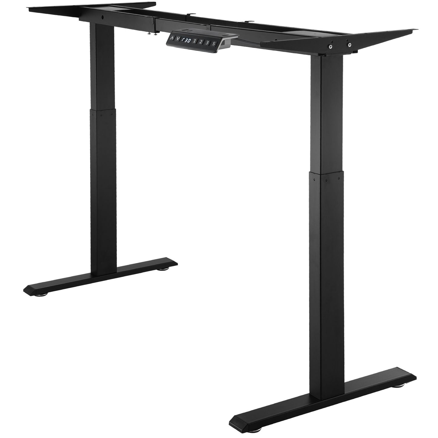 Elektrisk Ståbordsram Dubbelmotor Justerbar 70-117 cm H Svart