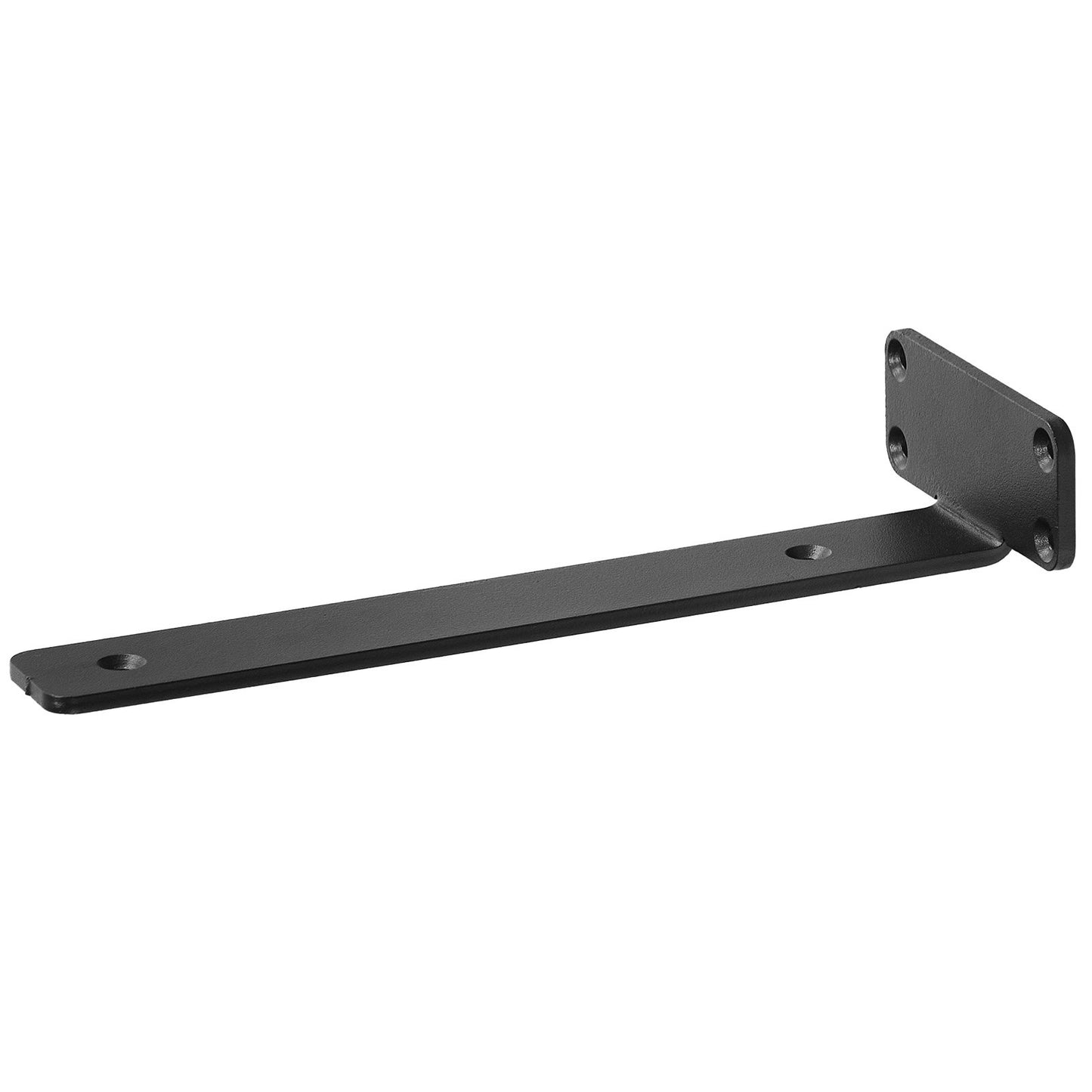Hyllfäste, 8”L x 4”B x 1,6”H 6 st, Kraftiga flytande hyllfästen, fästen för hyllor, 5 mm tjock mattsvart L-hyllfäste, Stålhyllkonsoler med 160 lbs lastkapacitet