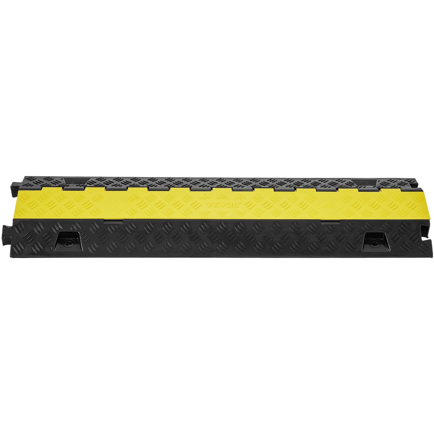 Kabelschutzrampe, 2-Kanal, 22000 lbs/Achsenkapazität, Hochleistungs-TPU-Drahtabdeckung, Rampenschlauchschutz, Rampenauffahrt, Verkehrsbremsschwelle mit zu öffnender TPR-Oberabdeckung, für den Innen- und Außenbereich