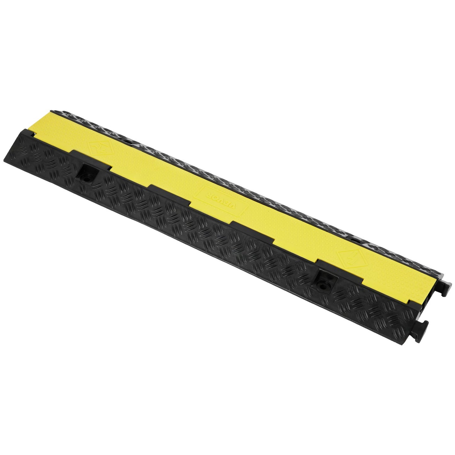 3er-Pack Gummi-Kabelschutzrampe, 2-Kanal, 12.000 lbs/Achsenkapazität, Hochleistungs-Schlauchdrahtabdeckung, Rampenauffahrt, Verkehrsgeschwindigkeitsbarriere mit faltbarer oberer Abdeckung und 50 Fuß Warnband, für drinnen und draußen