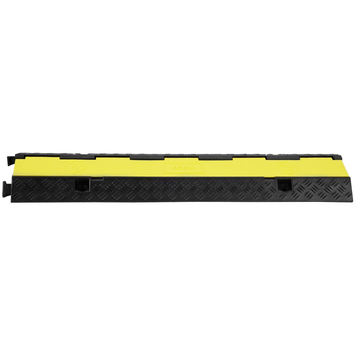 3er-Pack Gummi-Kabelschutzrampe, 2-Kanal, 12.000 lbs/Achsenkapazität, Hochleistungs-Schlauchdrahtabdeckung, Rampenauffahrt, Verkehrsgeschwindigkeitsbarriere mit faltbarer oberer Abdeckung und 50 Fuß Warnband, für drinnen und draußen