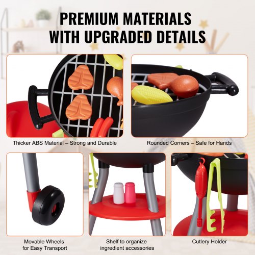28 ST Barn BBQ Grill Lekset Matlagning Grill Leksaksset Låtsas ljudljus | EU
