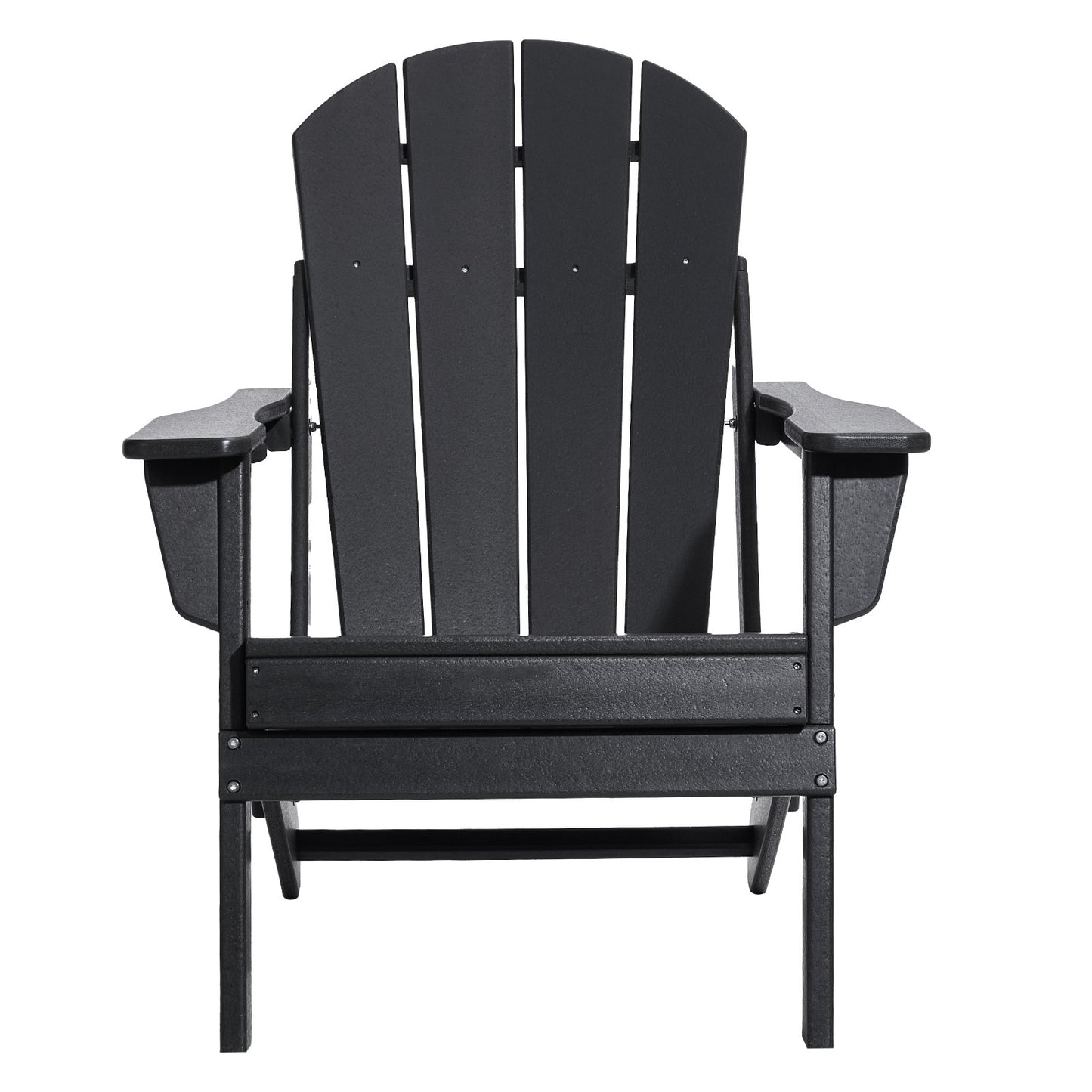Adirondack Stol Plast Set med 2 All-Weather Folding Fire Pit Black