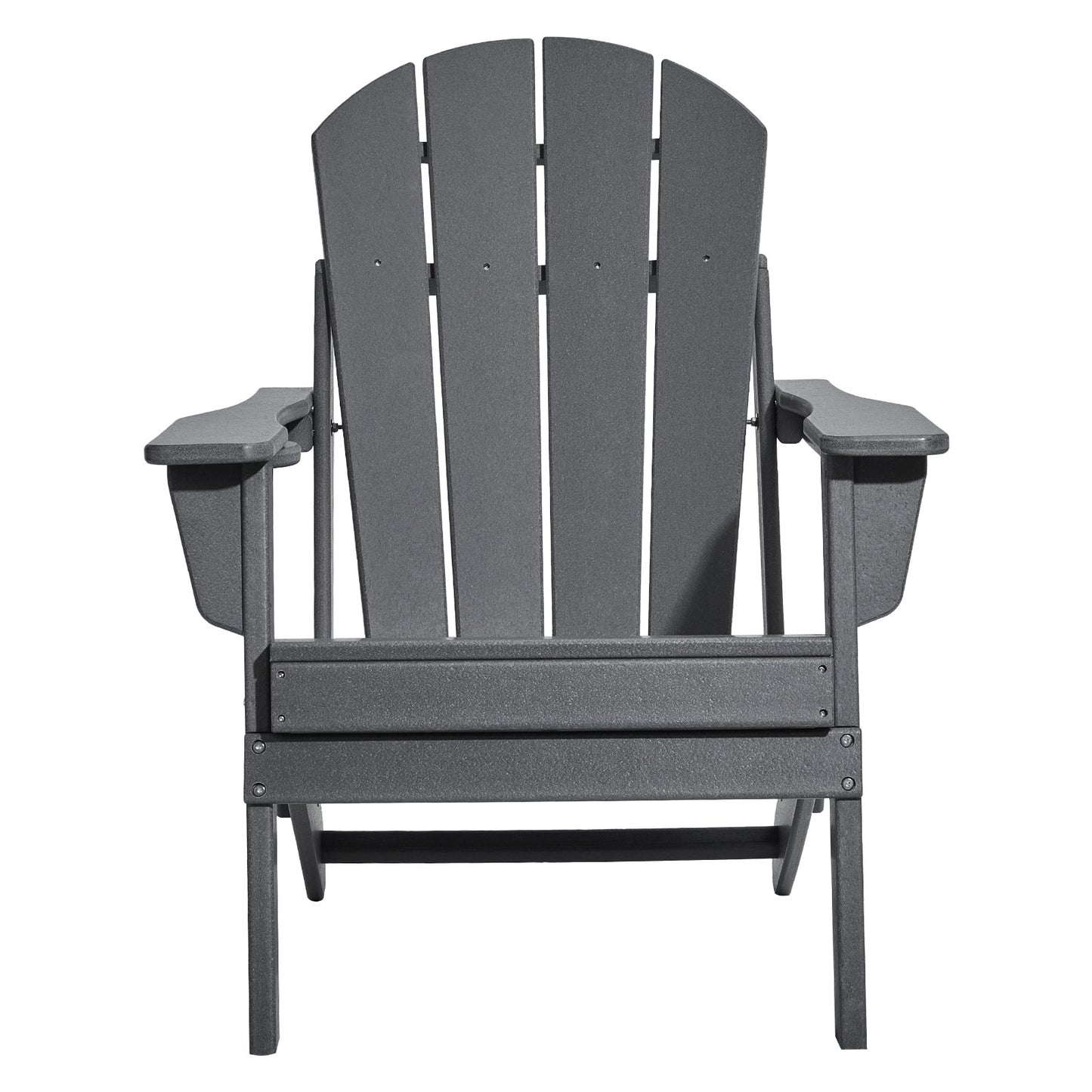 Adirondack Stol Plast Set med 2 All Weather Folding Fire Pit Grey