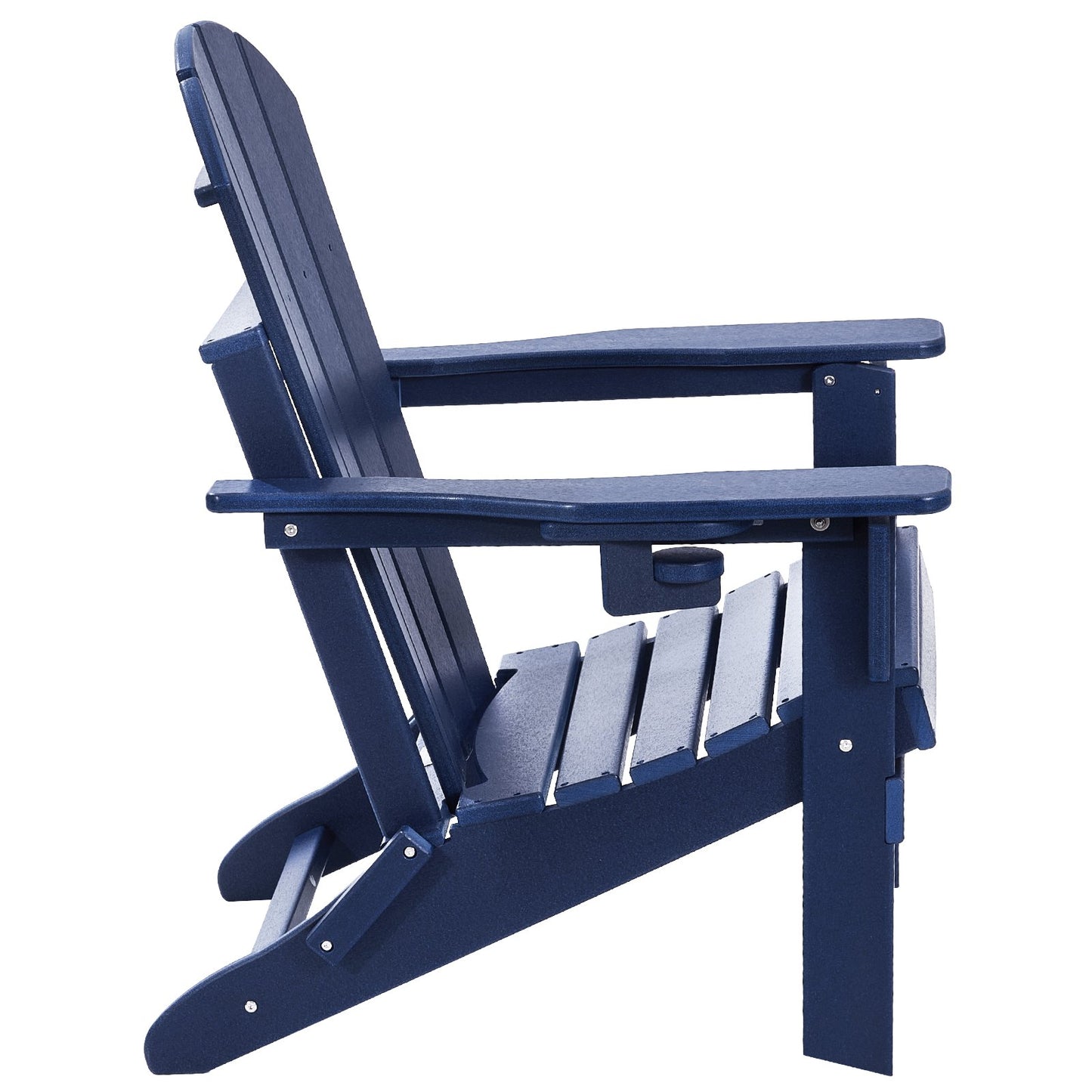 Adirondack Stol Plast Set med 2 All Weather Folding Fire Pit Marinblå