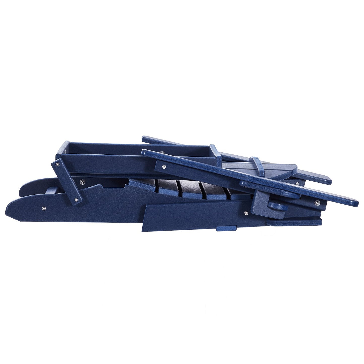 Adirondack Stol Plast Set med 2 All Weather Folding Fire Pit Marinblå