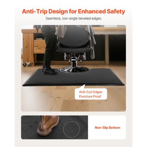 Salongsmatta för hårstylist 1525 x 915 mm Rektangulär salongsmatta 23 mm tjock | EU